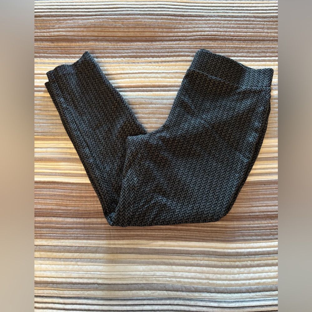 Loft Black & Silver Sparkle Leggings Sz MP